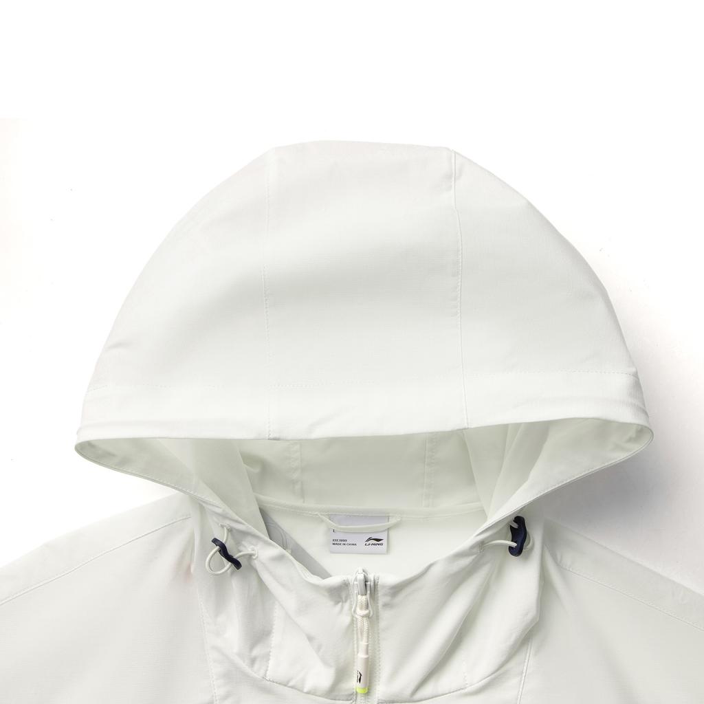 Li Ning Color Block Толстовка с капюшоном на молнии Повседневная Свободная Спортивная Ветровка Мужская Верхняя одежда Молочно-белый Темно-синий AFDV701-4