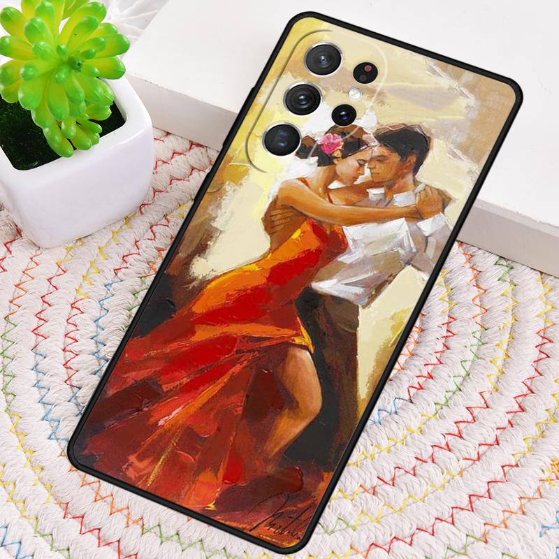Латинский Танго Танцующий Танец Силиконовый Чехол для Телефона Для Samsung Galaxy note 10 pro S26 S25 S24 S23 S22 S21 Plus S25Ultra Capa Чехол
