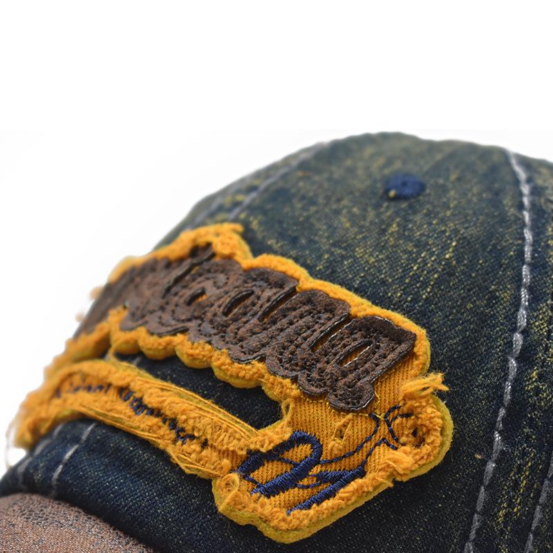 Летняя джинсовая бейсболка мужская модная вышитая буква хлопковая кепка женская Snapback мужская уличная повседневная хип-хоп шляпа регулируемая