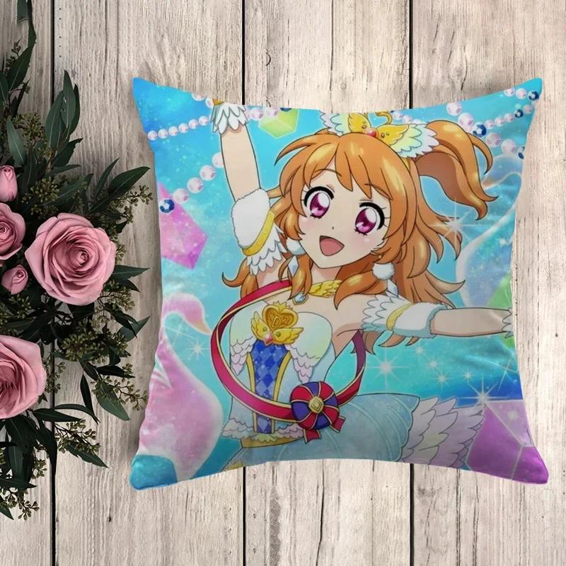 Наволочка A-Aikatsu Наволочки Декоративные подушки Аниме Наволочка Декоративные наволочки Чехлы для подушек Осенний декор
