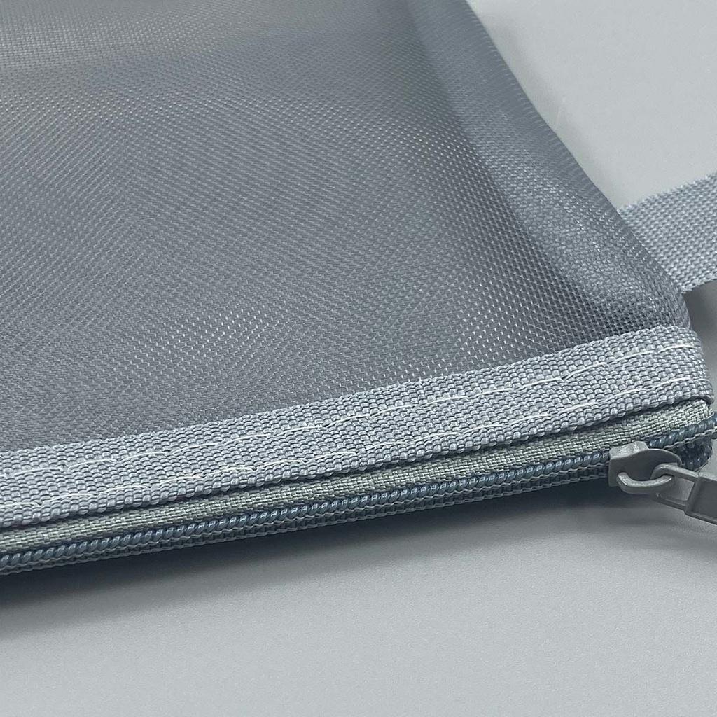 Large Capacity Transparent Mesh Stationery Bag, Simple And Portable Pencil Bag, Multifunctional Stationery Storage Bag