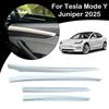 Для Tesla Model Y Juniper 2025 Накладка на боковую часть двери Декоративная планка Аксессуары 4 шт. Наклейка на дверь автомобиля Внутренняя декоративная наклейка U4B4