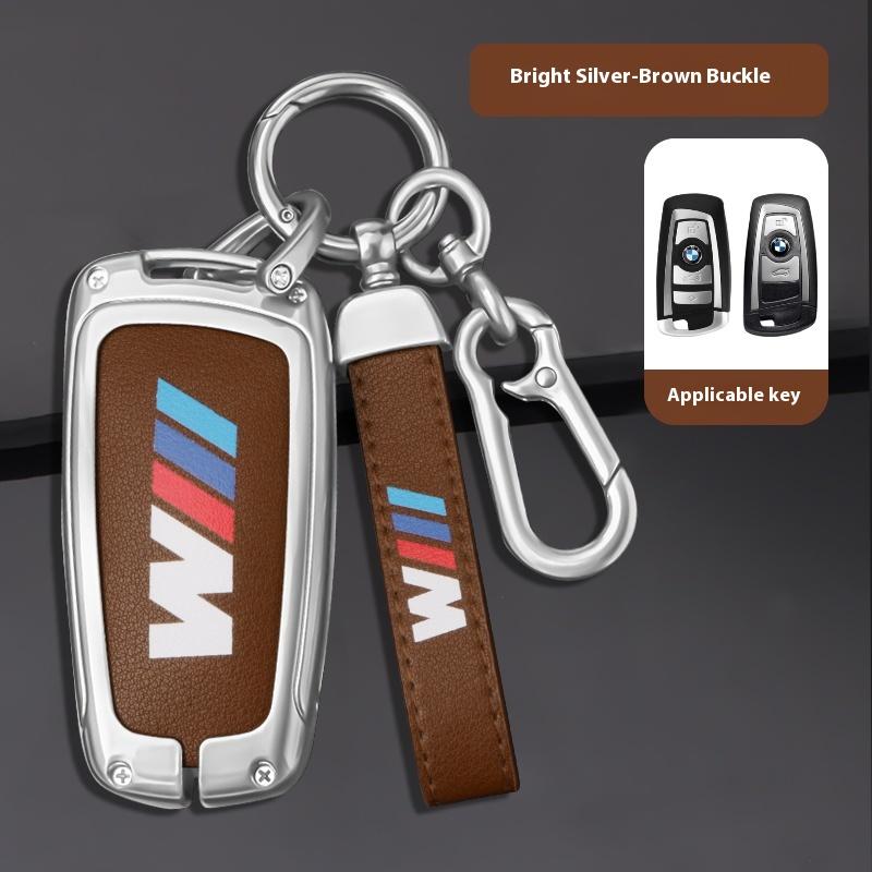 AAAQU1 Car Zinc Alloy Key Case Key Chain For BMW E60 E61 E70 E81 E87 E90 E91 E92 G30 F10 F20 F30 X1 X5 X3 1 3 5 6 Series Z4 Key Shell