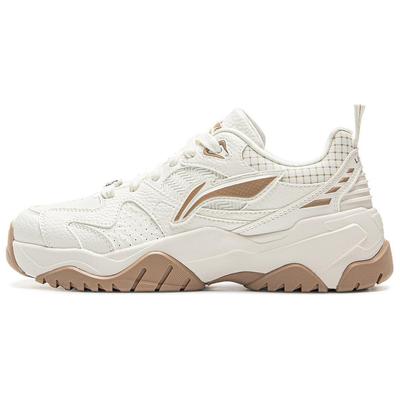 Li Ning Tian Ji 3 Классические Модные Кроссовки Женские Кроссовки Белый Серый AGCV086-3