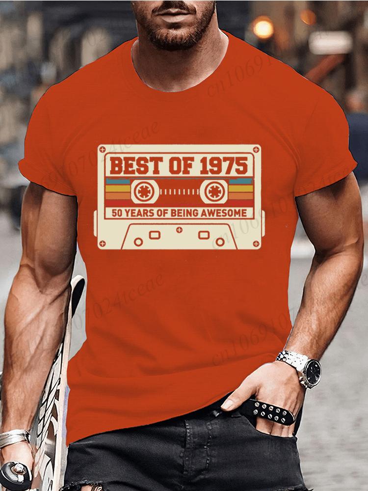 Best of 1975 50th Birthday Shirt, Retro 1975 Cassette T-shirts, Vintage 50th Birthday Gift for Women Men Tshirt, Party Tee Shirt