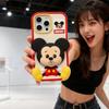 iPhone16PM милый мультяшный Микки яблоко выдувает пузыри 15/13/14 promax силиконовый чехол для телефона