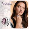JEWELRYWE Женские кольцо-часы Простое Стильное Нержавеющая сталь Кольцо на палец Свободный размер Кварц Модный аксессуар - Подарок на День Рождения Рождество День Святого Валентина