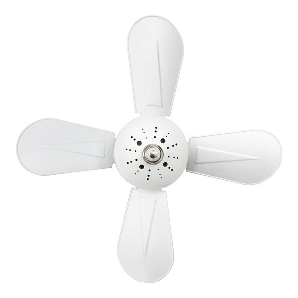 EY# 48W Ceiling Fan Light 15.75 Inch 4 Blades E26/E27 Socket Fan Lamp (White)