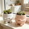 3D Printed Plant Pot Stylish Design Desktop Decoration Novelty Flowerpot  Office