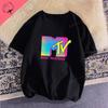 Футболка с графическим логотипом MTV Винтаж Y2K Уличная одежда Хлопковая футболка Унисекс XS-XXXL