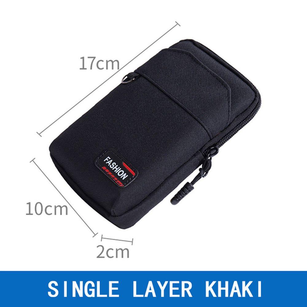 Nylon Colth Single/Double Layer Mobile Phone Bags Waist Fanny Pack Belt Waist Bag Men Phone Pouch