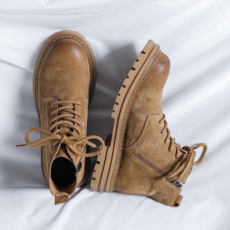 Высококачественные мужские ботинки челси, ботильоны из натуральной кожи для мужчин, модные мотоциклетные ботинки, высокие походные рабочие повседневные мужские ботинки