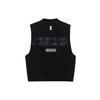 Li Ning Badfive Sports Basketball Series Letter Print Slim Fit Pullover Long Талия жилет женский топ черный AMVR006-1