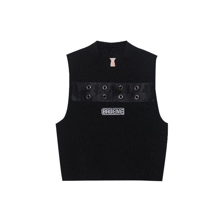 Li Ning Badfive Sports Basketball Series Letter Print Slim Fit Pullover Long Талия жилет женский топ черный AMVR006-1