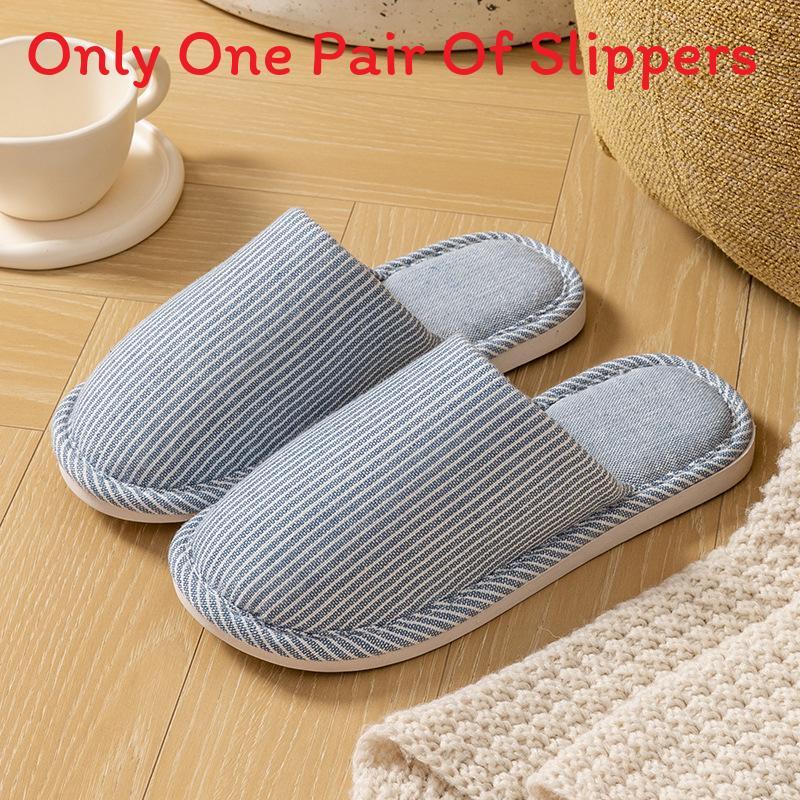 Style Cotton Slippers For Home Indoor Non Slip Soft Bottom Warm Footwear For Adults