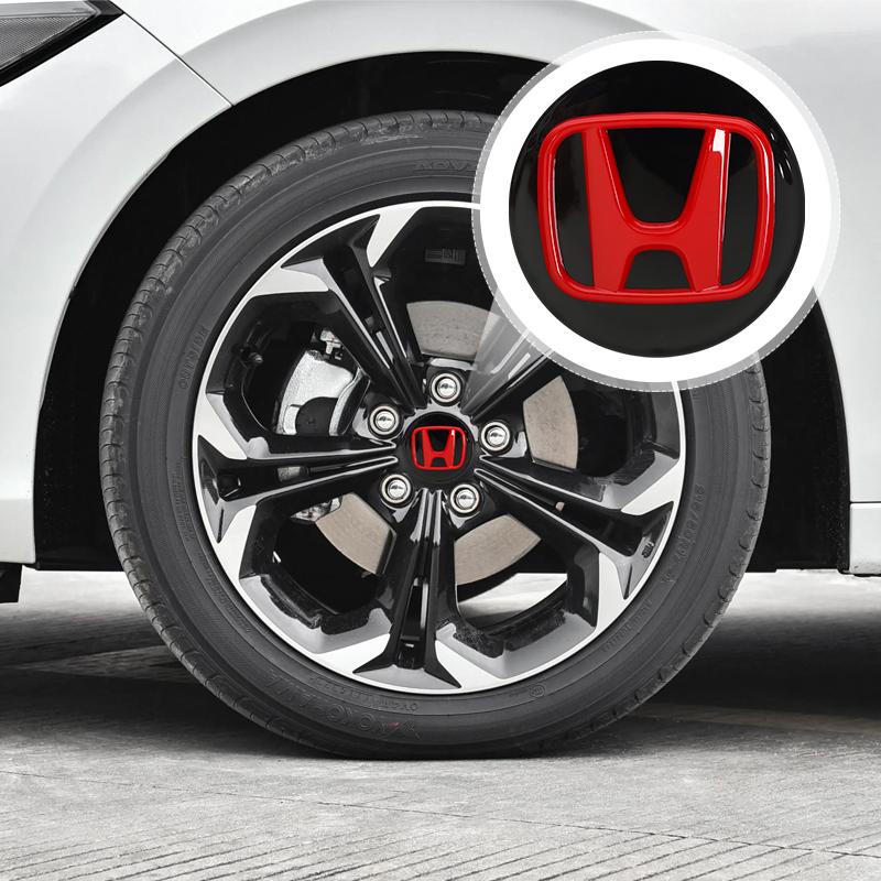 4pcs Car Wheel Center Cap Hub Cover Badge Emblem Sticker Car Accessorie For Honda Civci FIT CRV Accord Jazz HRV Stepwgn CRZ 5th