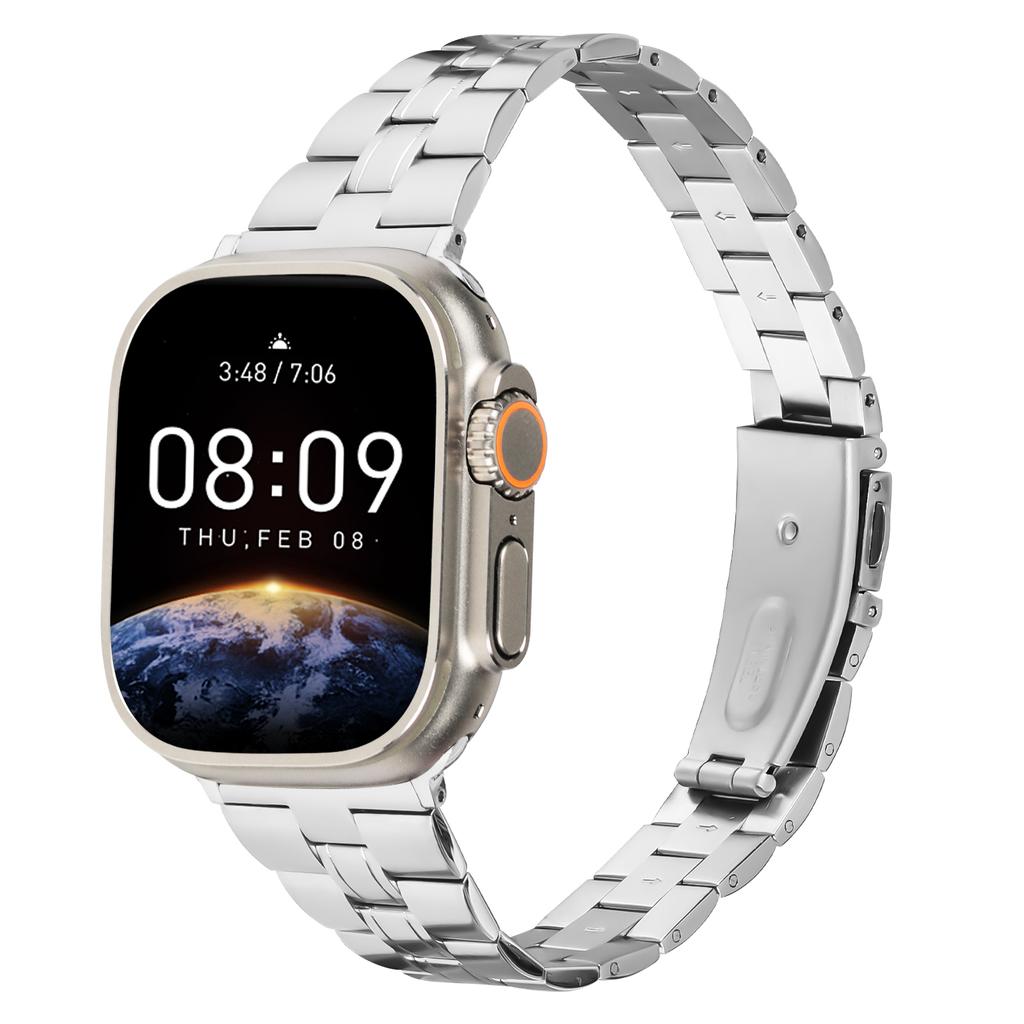 Для Apple Watch Series 10 42 мм/9 8 7 41 мм/SE (2023) SE (2022) SE 6 5 4 40мм/3 2 1 38мм Ремешок для часов из нержавеющей стали