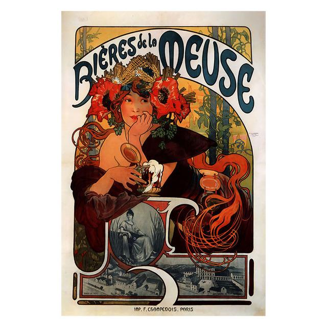 Винтажные женские холсты с Альфонсом Муха, художественные постеры и картины на холсте с принтом, настенные картины для гостиной, украшения дома, без рамки