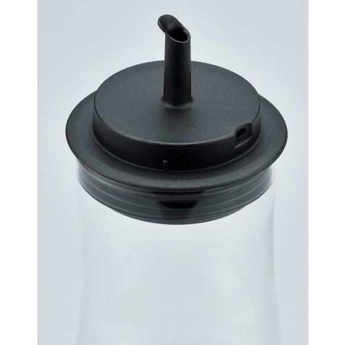 iwaki AGC Technoglass Heat-Resistant Glass Drip-Resistant Soy Sauce Dispenser, 160ml, with Lid, KT5032-BK