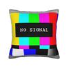 Vintage No Signal Tests TV Logo Pillowcase Printing Polyester Cushion Cover Decorative Retro Colour PAL Pillow Case Cover Square