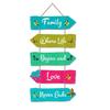 Family Quotes Decorative Wood Hangers for Living Room | Bedroom | Gifts | Art Pieces for Home Decor | Set of 5