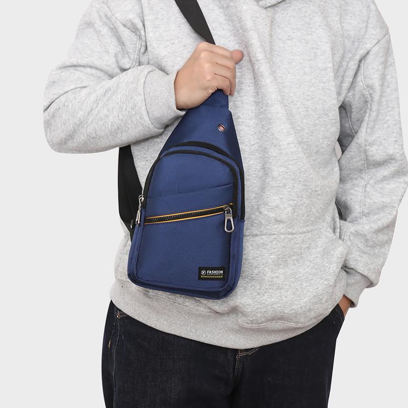 Нагрудная сумка, модная новая однотонная мужская нагрудная сумка, уличная повседневная модная сумка через плечо на одно плечо