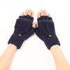 Перчатки без пальцев с откидной варежкой, противоскользящие плюшевые перчатки, модные перчатки с половиной пальца, женские
