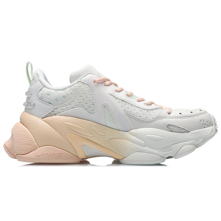 Li Ning CF Fabric Synthetic Leather Mesh Модные повседневные амортизирующие нескользящие износостойкие дышащие легкие низкие спортивные туфли AGLR068-2