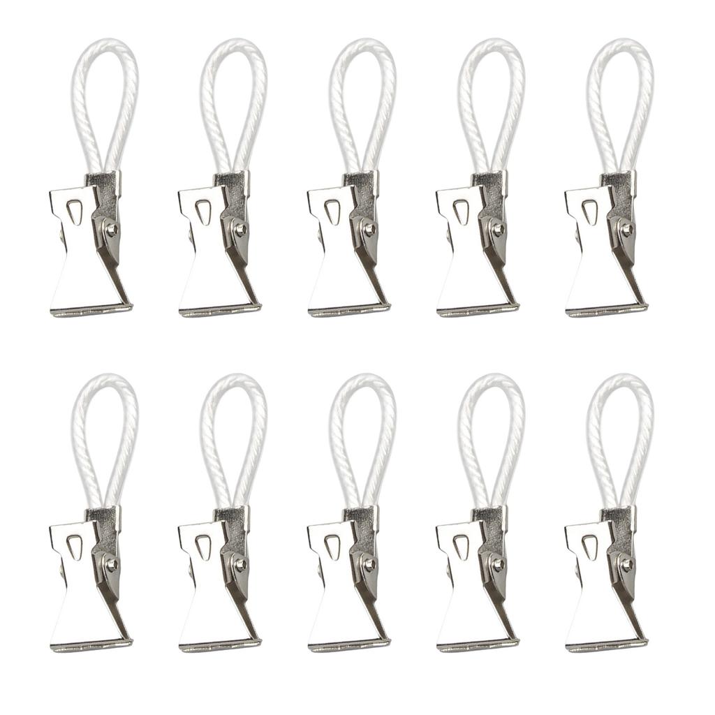 10 шт. прочных металлических материалов зажим для полотенец с подвесным кольцом портативный для кухни ванной комнаты и домашнего ежедневного использования