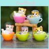Mini Cat Mug Figure Blind Box Toy Pvc Creative Desktop Decor For All Ages Gifts