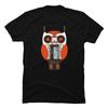 Vintage Owl Synthesizer T-Shirt Techno Synth Electron DJ Funny Tshirt Casual Tops Shirt 100% Cotton Short Sleeve Men Camiseta