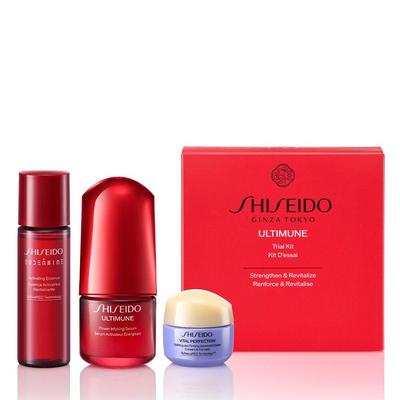 SHISEIDO Ultimune Пробный набор Сыворотка 15 мл Лосьон 30 мл Крем 15 г Эксклюзивный набор ухода EC Размер Очищающий Увлажняющий Shiseido + + Пробный/Дорожный