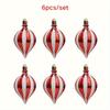 6pcs Holiday Christmas Tree Decorations Durable Plastic, Suitable for Various Scenes Home, Wedding,Party Indoor/Outdoor Featherless Ornament Set