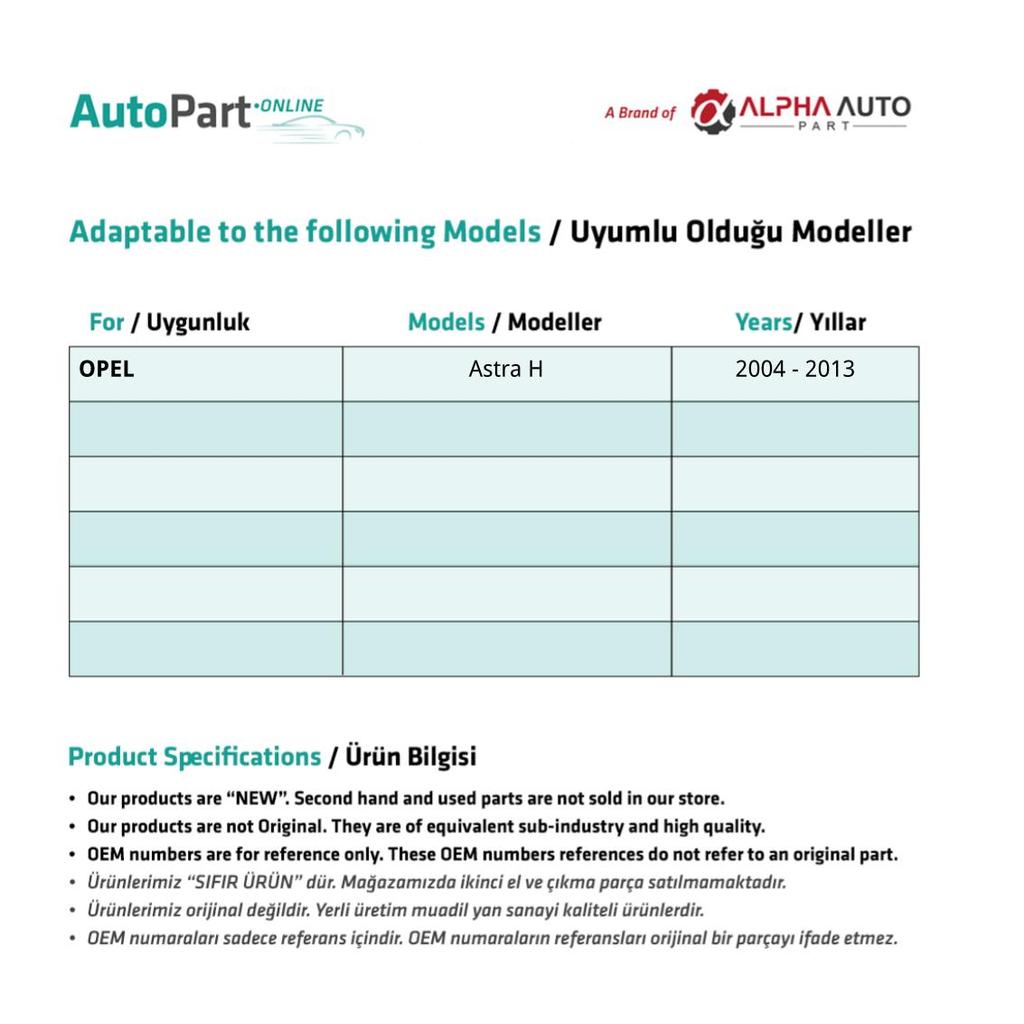 Glass Button Cover for Opel Astra H