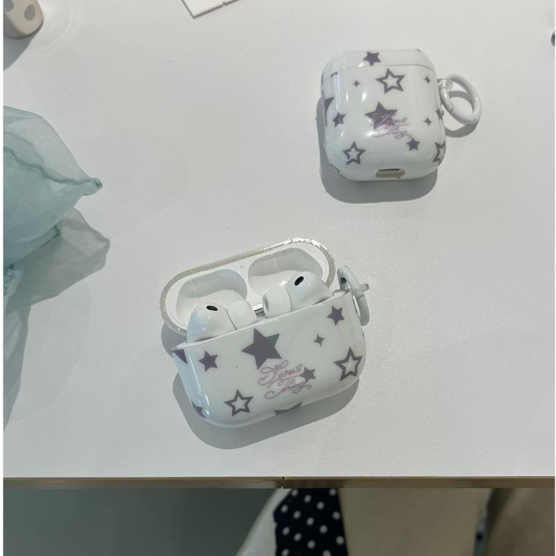 Korean gray pink star AirPods 1 generation earphone case for Apple Bluetooth headset 1st generation Pro1st generation