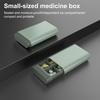 6 Grids Rectangle Medicine Box Pill Organizer Dustproof Compact Portable Small Airtight