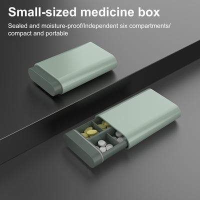 6 ячеек прямоугольная аптечка органайзер для таблеток пылезащитный компактный портативный маленький герметичный чехол для таблеток держатель для планшета