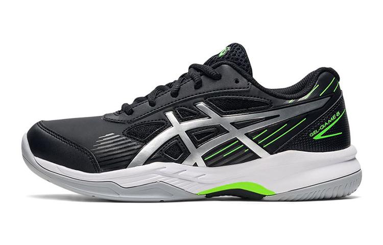 Asics Гелевые Игровые 8 Низкие Детские Беговые Кроссовки Черно-Серебристые Детские 1044A025-004