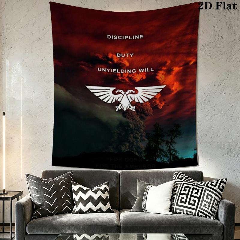 Warhammer 40K Wall Tapestry Aesthetic Wall Hanging Printed Fabric Blanket Decorative Tapestries for Bedroom Living Room Home Decor