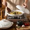 Handun Commercial Ceramic Shallow Casserole Pot