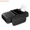 Y4UA Car Armrest Box Thicken Heighten Pad with Tissue Cup Holder Armrest Cushion