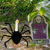 Halloween Goose Outfit for 23 Inch Goose Statue Black Spider/Bat Goose Clothes for Yard Garden Lawn Outdoor Decor