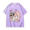 Singer Feid and Karol G Cartoon Graphic T Shirts Summer Trend Hip Hop Short Sleeve T-shirt Unisex Fashion Casual Loose T-shirts