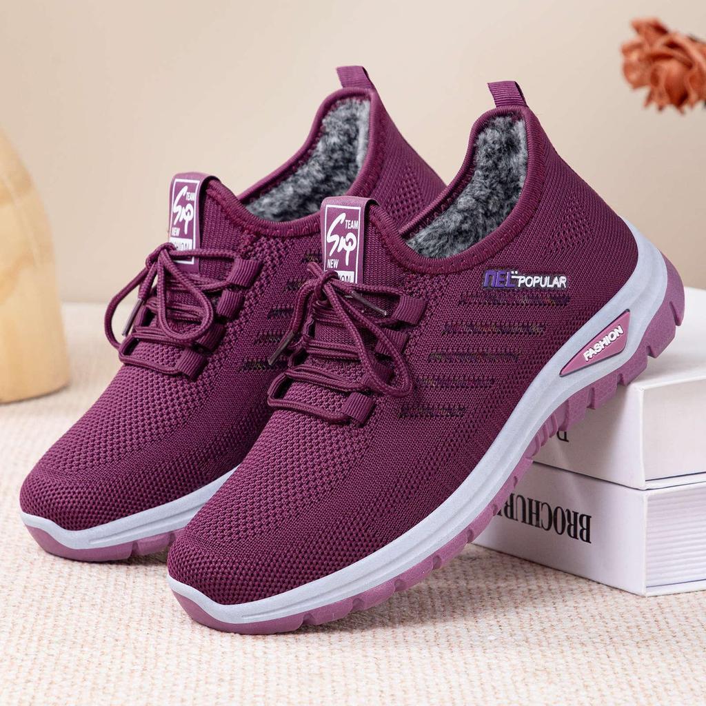 Women's Winter Lace-up Velvet Lined Cotton Boots - Non-slip, Warm, Comfortable