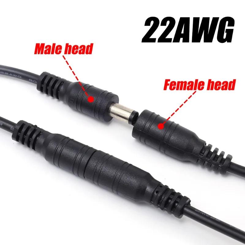 12 В соединитель постоянного тока с пигтейлом 2,1*5,5 мм, кабель с пигтейлом и штекером 30/15 см, штекерный и гнездовой, провод для светодиодной ленты CCD/CCTV-камеры