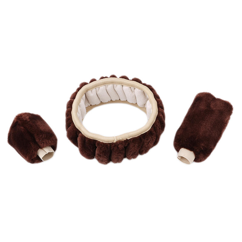 Мягкий шерстяной чехол на руль, аксессуар для ручного тормоза, чехол для салона автомобиля