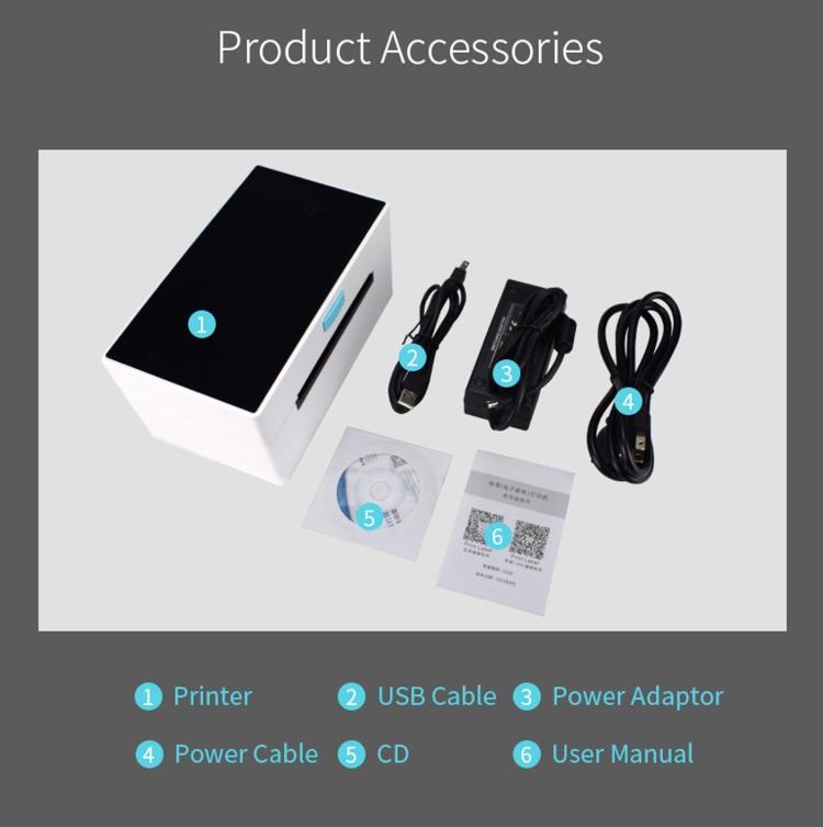 POS-9220 100x150мм Термопринтер чеков и самоклеящихся этикеток Express Bill, USB + Bluetooth Версия с держателем, EU Вилка