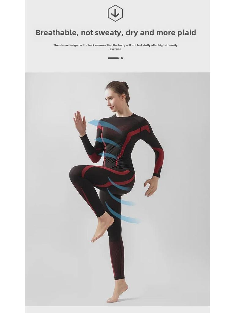 Горнолыжный компрессионный костюм Quick-Dry: Термобелье для спорта на открытом воздухе, велоспорта, родитель-ребенок, для мужчин и женщин