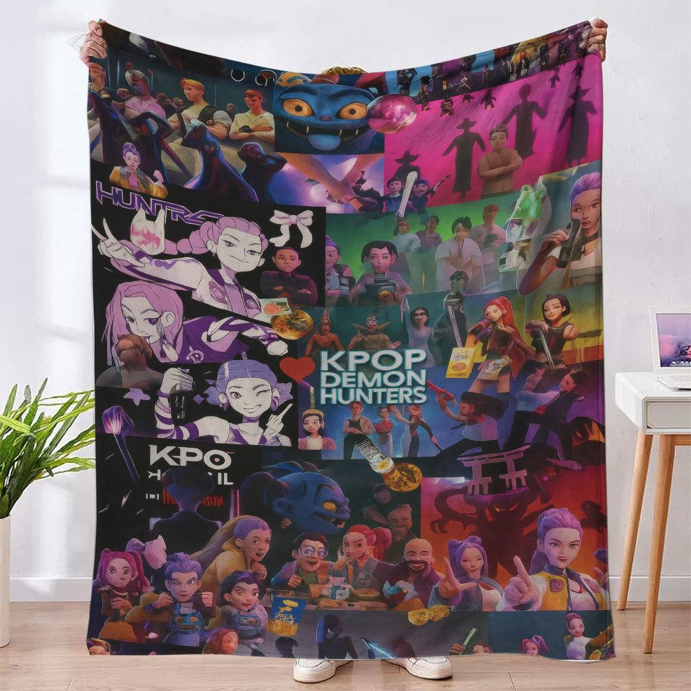 Flannel Blanket Witch Hunter K-Pop Series 4 Blankets Nap Blanket Autumn And Winter Flannel Blanket Can Be Connected To Jit