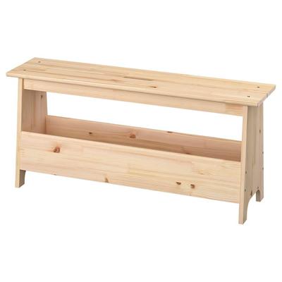 Скамья IKEA с ящиком для хранения 100 см из сосны PERJOHAN (205.013.17)